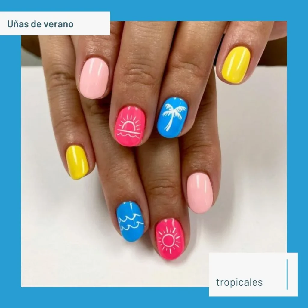 Unas tropicales Manicura de verano