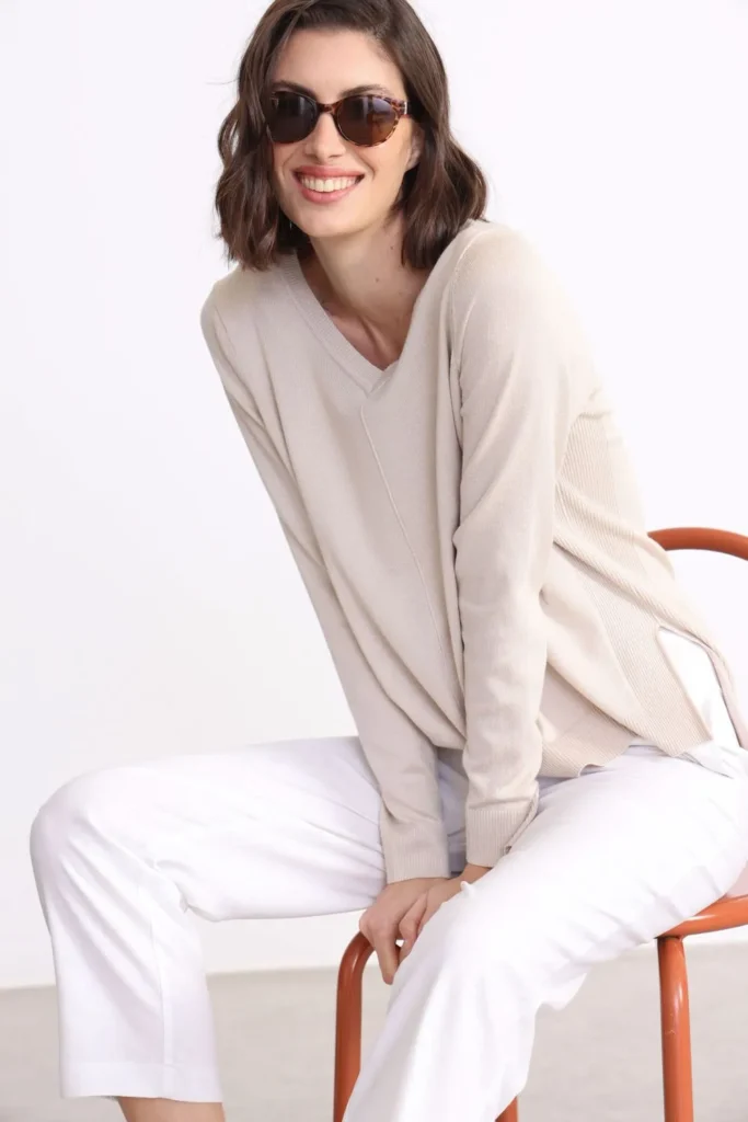 Outfit para señora primavera sweater y pantalon