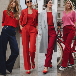 como combinar ropa color rojo