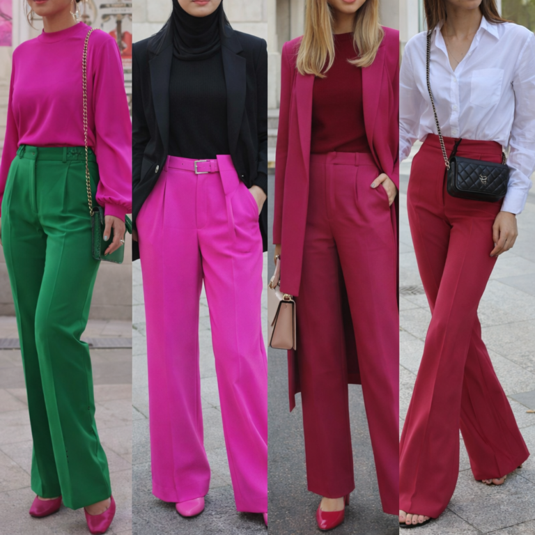 como comibnar color fucsia