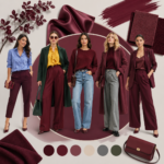 como combinar ropa color bordo